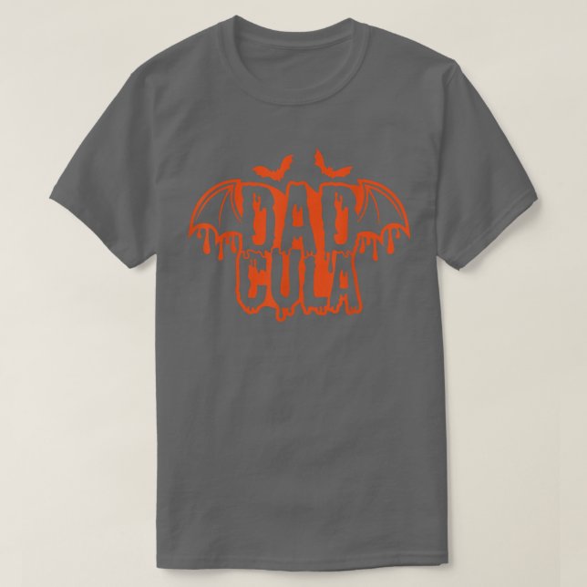 Camiseta Pai Dracula Monstro Costume Fácil Halloween (Frente do Design)
