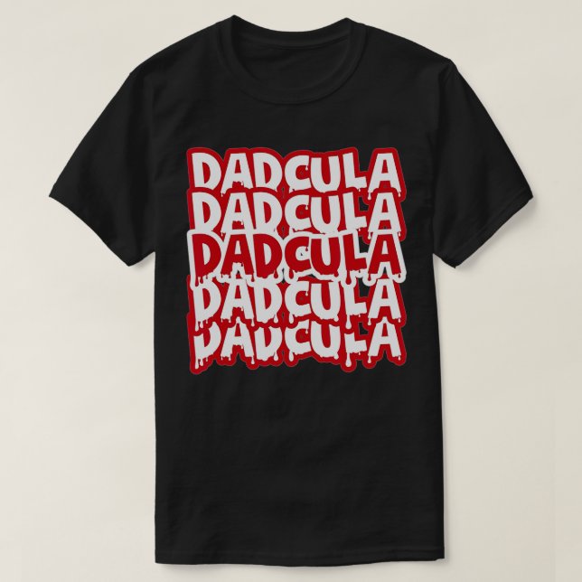 Camiseta Pai Dracula Monstro Costume Fácil Halloween G (Frente do Design)