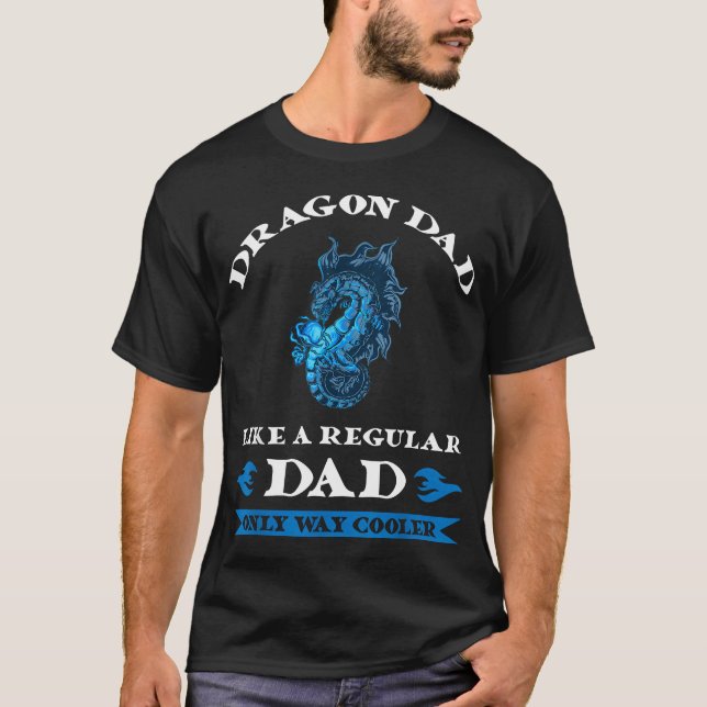 Camiseta Pai Dragão Como Um Pai Normal Somente (Frente)
