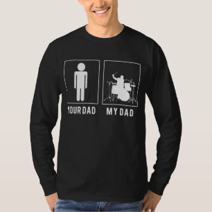 Camiseta Pai Drummer, Seu Pai - Drummer Amplia Hillarious T