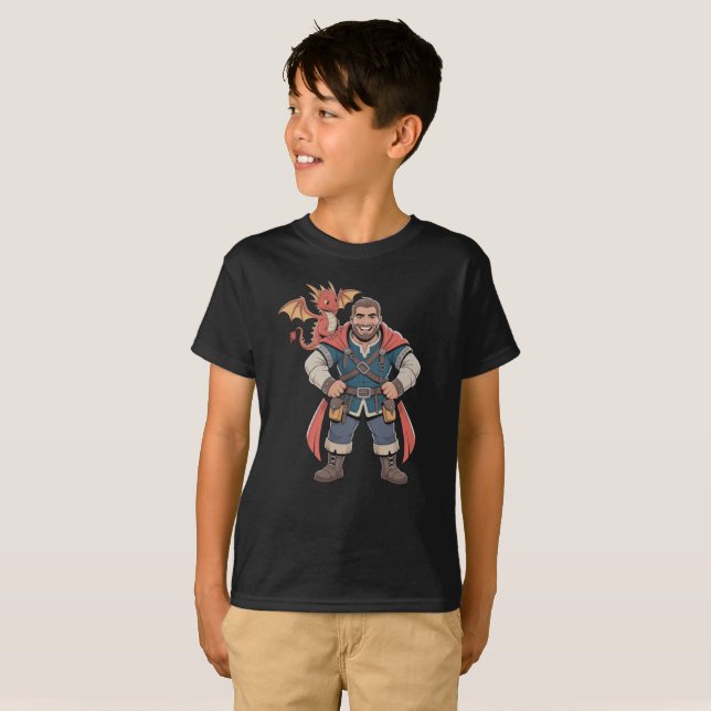 Camiseta Pai Dungeon com Dragon Companion (Frente Completa)