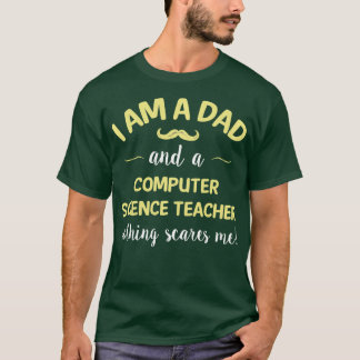 Camiseta Pai E Ciência Da Computação Nada Me Assusta