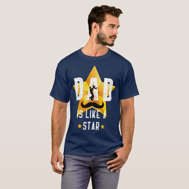 Camiseta Pai É Como Uma Estrela (Frente Completa)