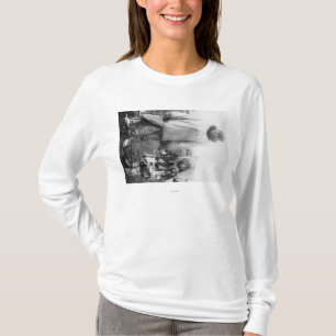 Camiseta Pai e criança Eskimo na fotografia de Alaska