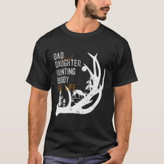 Camiseta Pai E Filha Caçando Amigo Para A Vida