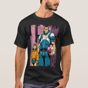 Camiseta Pai e Filha jogando futebol Pop