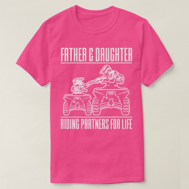 Camiseta Pai E Filha, Parceiros Para A Vida Pai (Frente do Design)