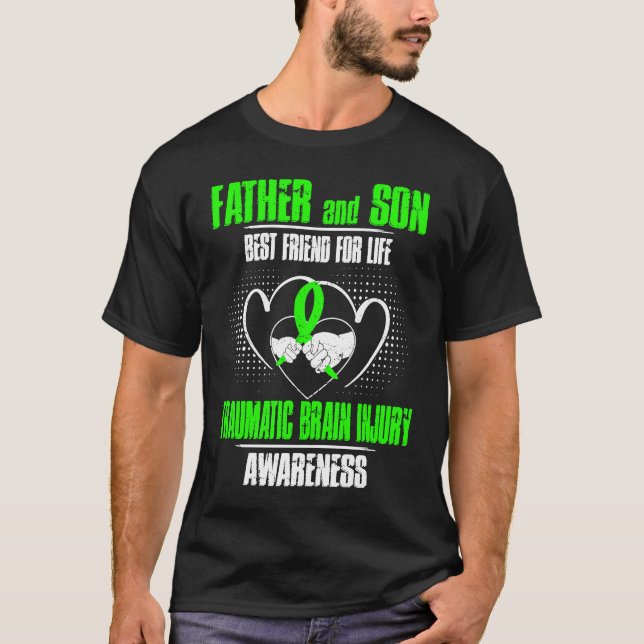 Camiseta Pai e filho melhores amigos da vida trauma cerebra (Frente)