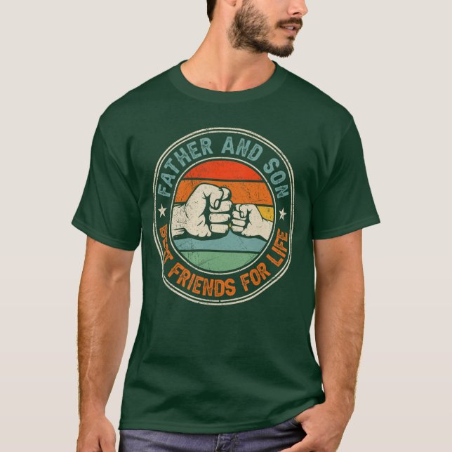 Camiseta Pai e Filho Melhores Amigos para a Vida Combinando (Frente)