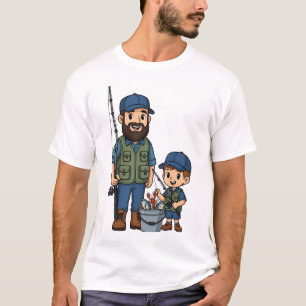 Camiseta Pai e Filho Pescando Juntos