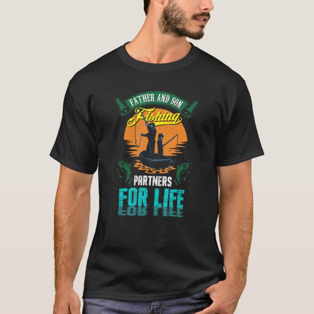 Camiseta Pai e Filho Pescando Parceiros Para a Vida V2 (Frente)