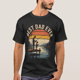 Camiseta Pai e Filho Pescando Vintage