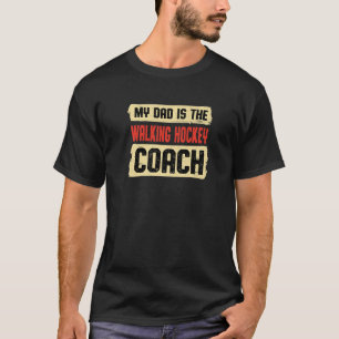 Camiseta Pai é hóquei no Dia de os pais do treinador de hóq