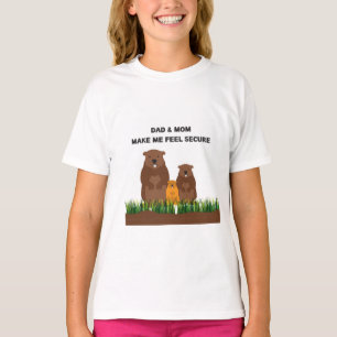 Camiseta Pai e mãe me fazem sentir seguro.