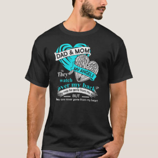 Camiseta Pai E Mãe Os Meus Anjos Que Olham Nas Minhas Costa
