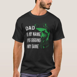 Camiseta Pai é meu nome sapo gigging é meu Sapo de jogo cat