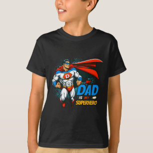 Camiseta Pai É Meu Super-Herói Crianças Legal.