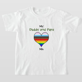 Camiseta Pai e Papa Rainbow Heart