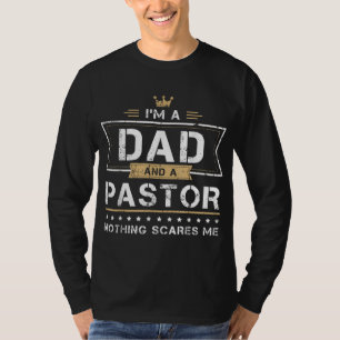 Camiseta Pai e pastor nada me assusta com presentes