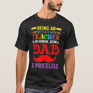 Camiseta Pai É Sem Príncipes Sendo Professor do Ensino Fund