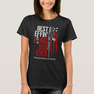 Camiseta Pai Effin Bonus De Effin Já Pai Direitos De Arma