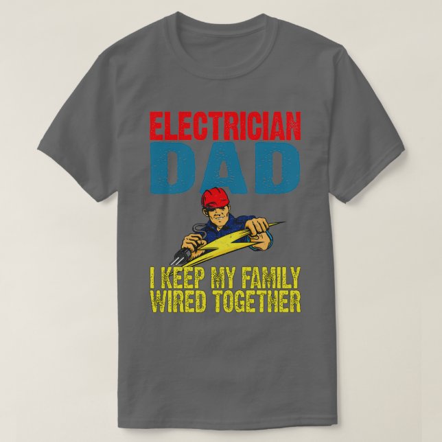 Camiseta Pai eletricista domTShirt (Frente do Design)