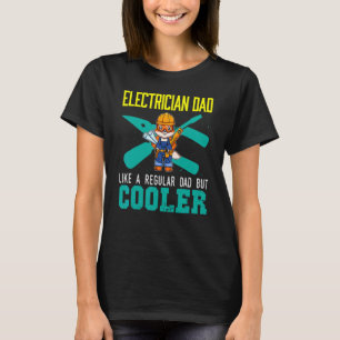 Camiseta Pai Elétrico Mens Como Um Pai Regular Mas Mais Fri