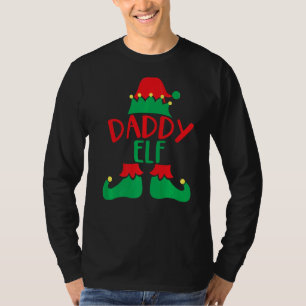 Camiseta Pai Elf Correspondente Figuras de Natal da Família