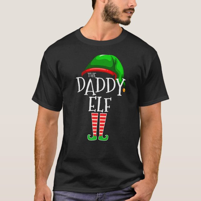 Camiseta Pai Elf Família Correspondente Grupo Pai de Natal (Frente)