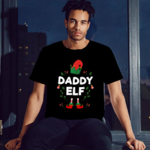 Camiseta Pai elf que corresponde à estrutura de natal T-