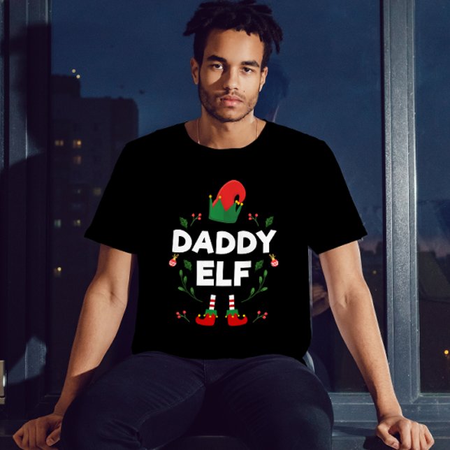 Camiseta Pai elf que corresponde à estrutura de natal T- (Criador carregado)