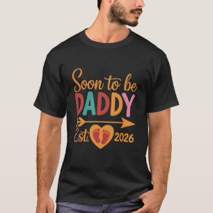 Camiseta Pai em Breve 2026 Anúncio de Gravidez