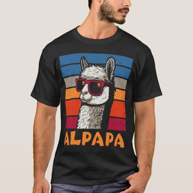 Camiseta Pai Engraçado Alpapa Llama Alpaca Gift (Frente)