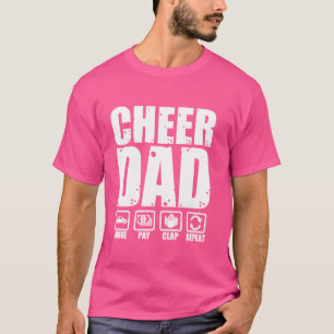 Camiseta Pai Engraçado Cheerleader Orgulhoso Padre Humor Fa