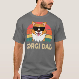 Camiseta Pai Engraçado Corgi Bonito Presente para Amantes