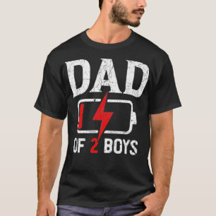 Camiseta Pai engraçado de 2 garotos dá ideias Premi