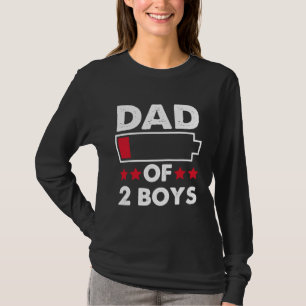 Camiseta Pai Engraçado De 2 Rapazes, Dia de os pais De Idei