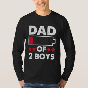 Camiseta Pai Engraçado De 2 Rapazes, Dia de os pais De Idei