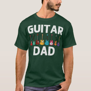 Camiseta Pai Engraçado De Arte De Violão Padre Guitarrista