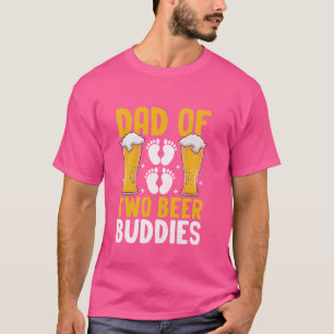 Camiseta Pai Engraçado De Gêmeos Bebendos De Bebidas Viram