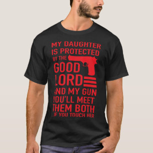 Camiseta Pai Engraçado Do Pai Protetor Da Teia Menina