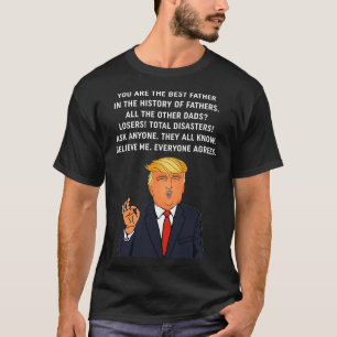 Camiseta Pai Engraçado Donald Trump Dia de os pais Dotado T