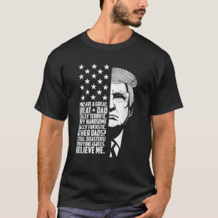 Camiseta Pai engraçado Donald Trump Dia do Pai Dotado