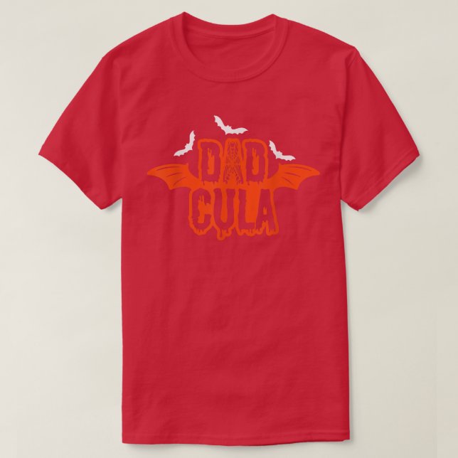 Camiseta Pai Engraçado Dracula Monster Costume Halloween (Frente do Design)