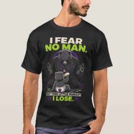 Camiseta Pai Engraçado e Durão Não Temo Nenhum Homem Urso N