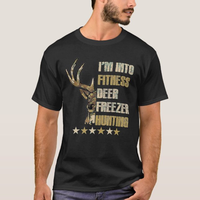 Camiseta Pai Engraçado Estou na Malhação Deer Freezer (Frente)