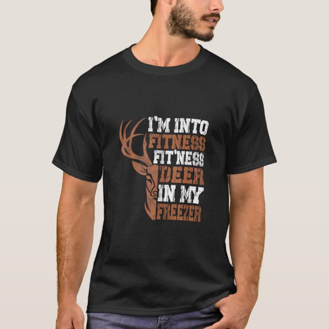 Camiseta Pai Engraçado Estou na Malhação Deer Freezer Hun (Frente)