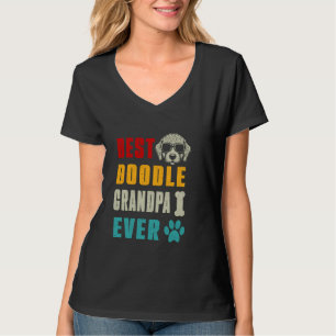 Camiseta Pai Engraçado Goldendoodle, vovô da melhor porta d