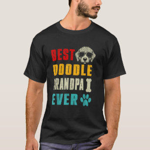 Camiseta Pai Engraçado Goldendoodle, vovô da melhor porta d