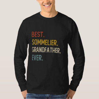 Camiseta Pai Engraçado Melhor Avô Sommelier Alguma Vez Cami